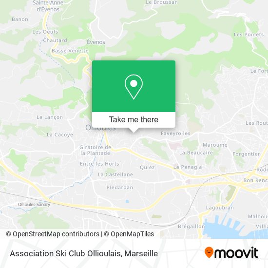 Association Ski Club Ollioulais map