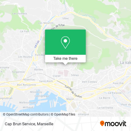 Cap Brun Service map