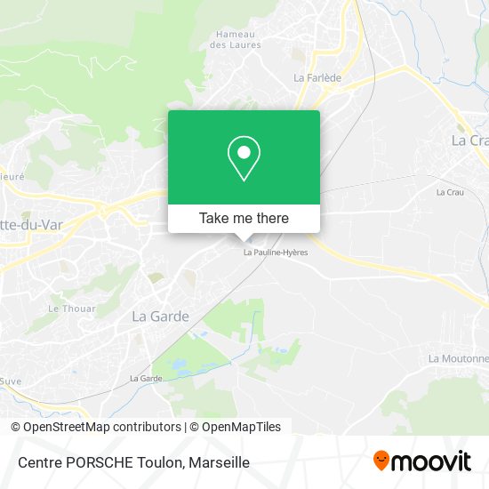 Centre PORSCHE Toulon map