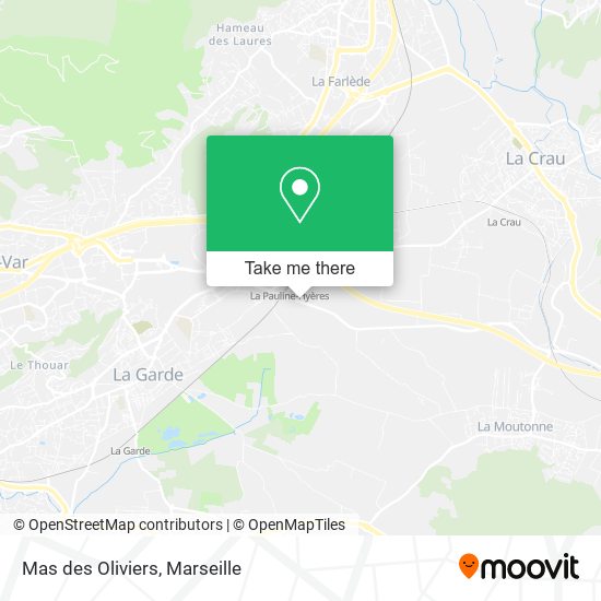 Mas des Oliviers map