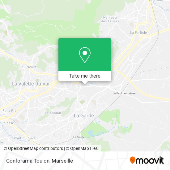 Conforama Toulon map
