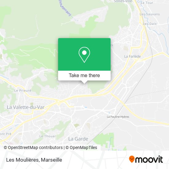 Les Moulières map