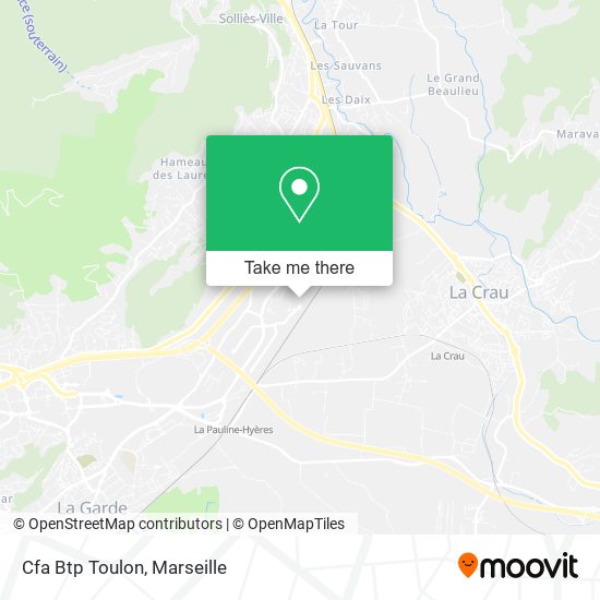 Cfa Btp Toulon map