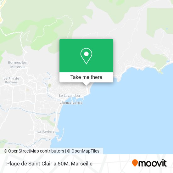 Plage de Saint Clair à 50M map