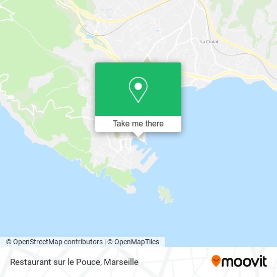 Restaurant sur le Pouce map