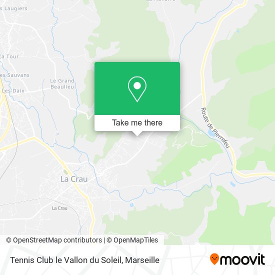 Tennis Club le Vallon du Soleil map