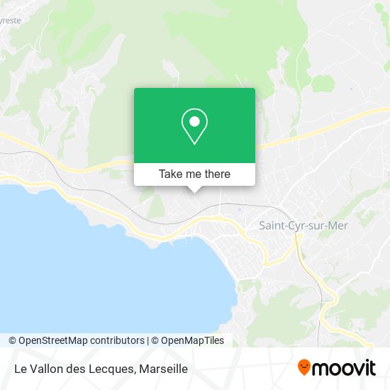 Mapa Le Vallon des Lecques