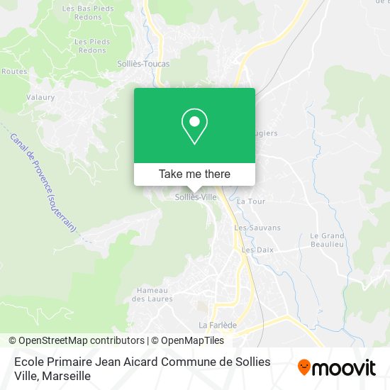 Ecole Primaire Jean Aicard Commune de Sollies Ville map