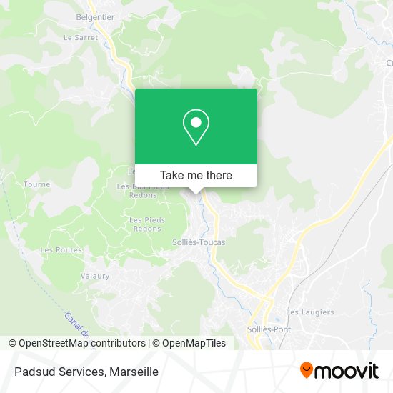 Padsud Services map