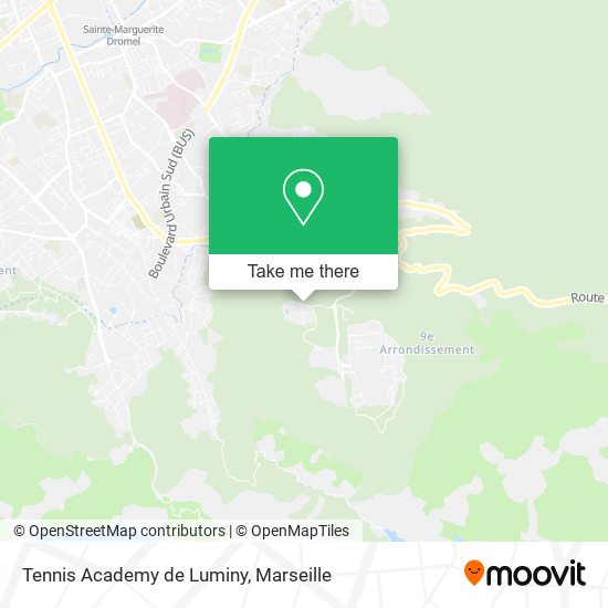 Tennis Academy de Luminy map