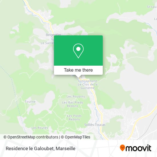 Residence le Galoubet map