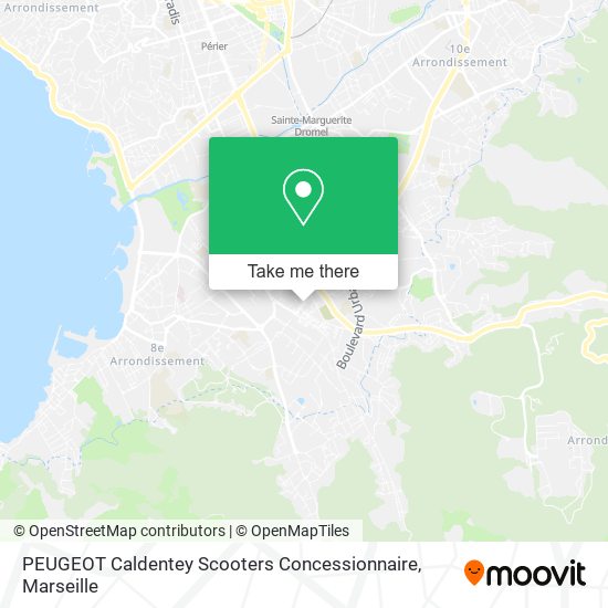 Mapa PEUGEOT Caldentey Scooters Concessionnaire