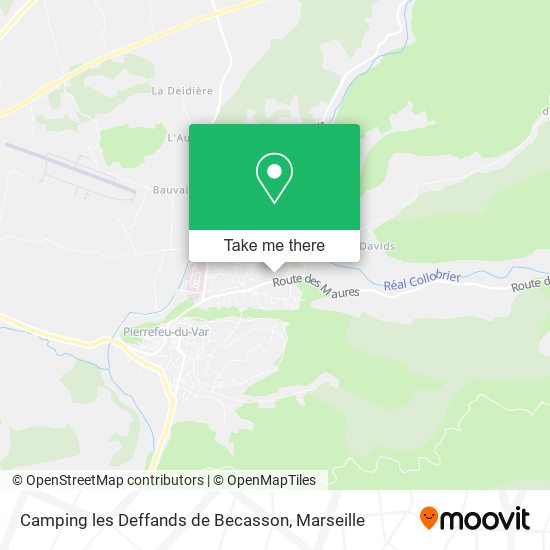 Camping les Deffands de Becasson map