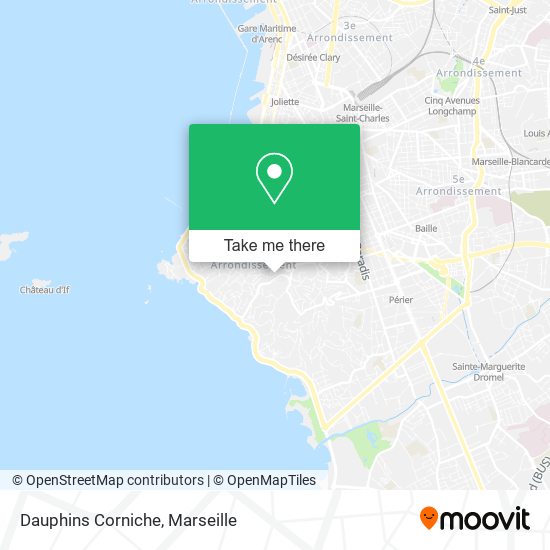 Mapa Dauphins Corniche