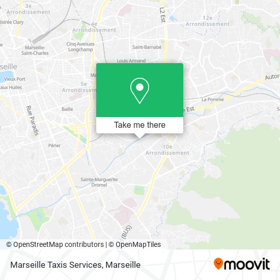 Mapa Marseille Taxis Services