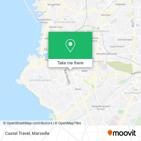 Castel Travel map