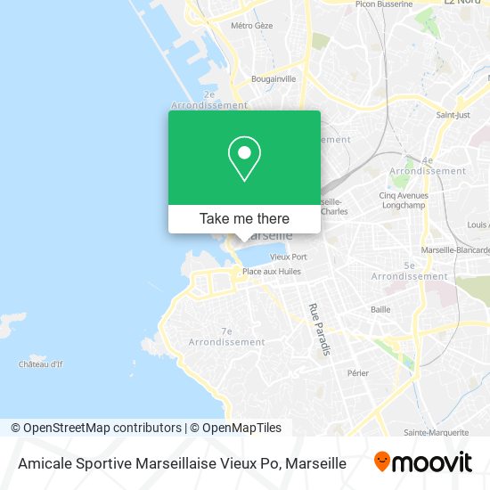 Mapa Amicale Sportive Marseillaise Vieux Po