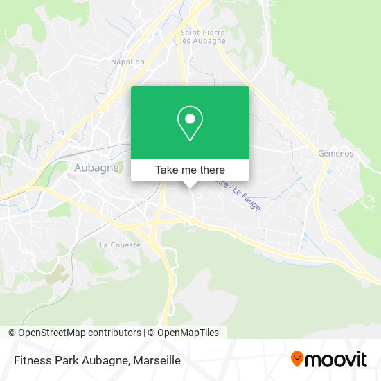 Mapa Fitness Park Aubagne