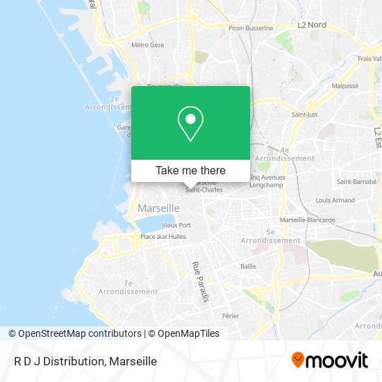 R D J Distribution map