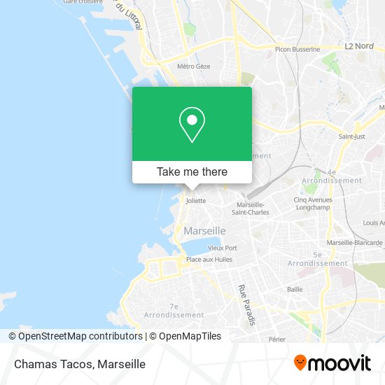 Chamas Tacos map