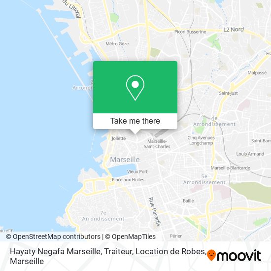 Hayaty Negafa Marseille, Traiteur, Location de Robes map