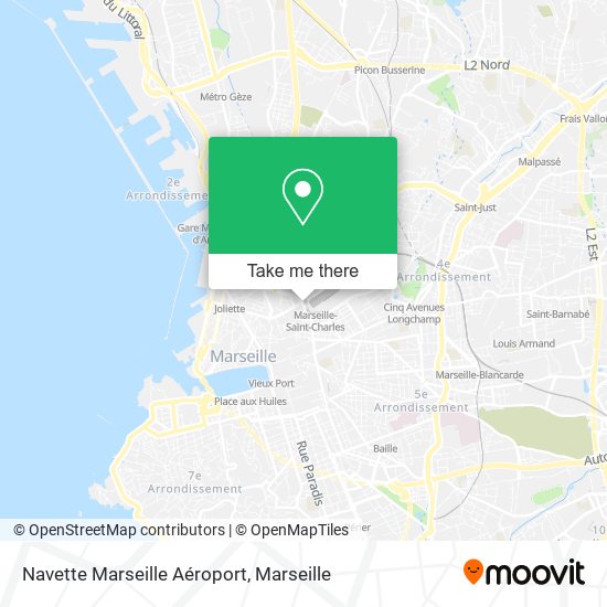 Navette Marseille Aéroport map