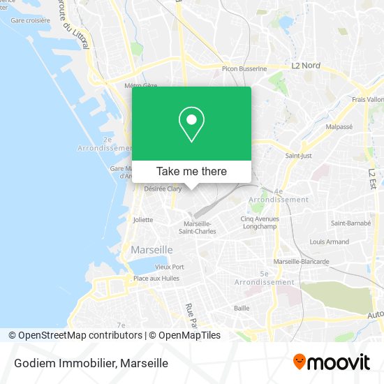 Godiem Immobilier map