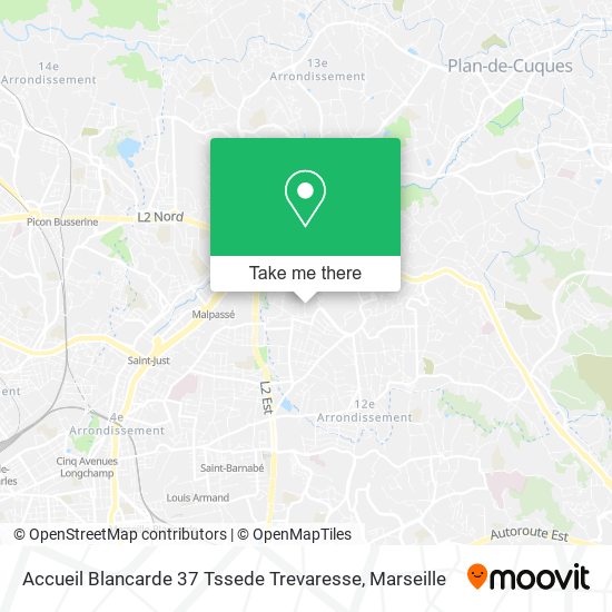 Accueil Blancarde 37 Tssede Trevaresse map