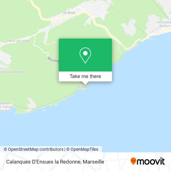 Calanques D'Ensues la Redonne map