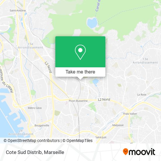 Cote Sud Distrib map