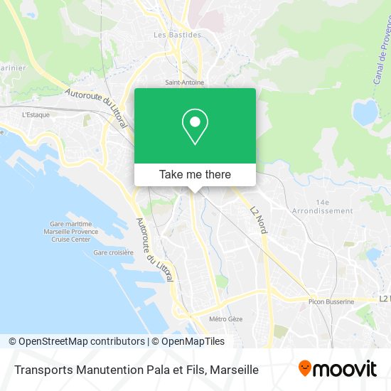 Mapa Transports Manutention Pala et Fils