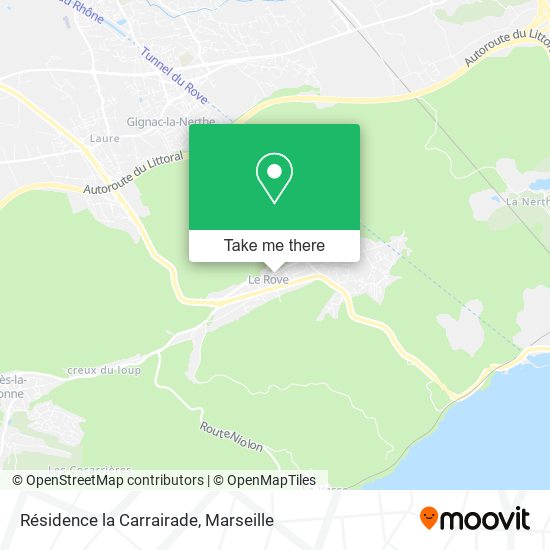 Résidence la Carrairade map