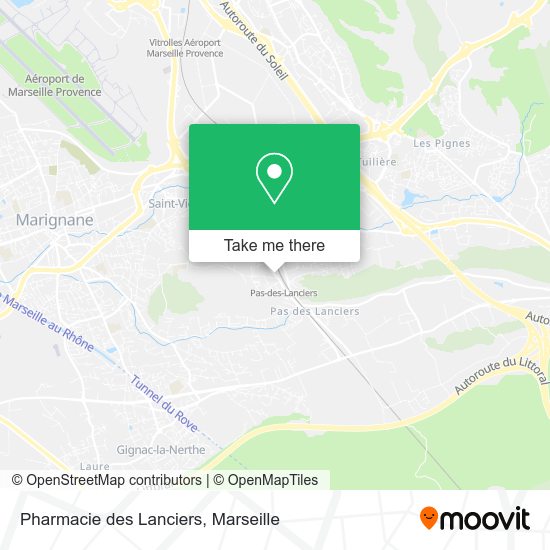 Mapa Pharmacie des Lanciers