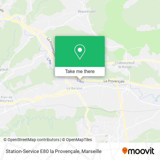 Station-Service E80 la Provençale map