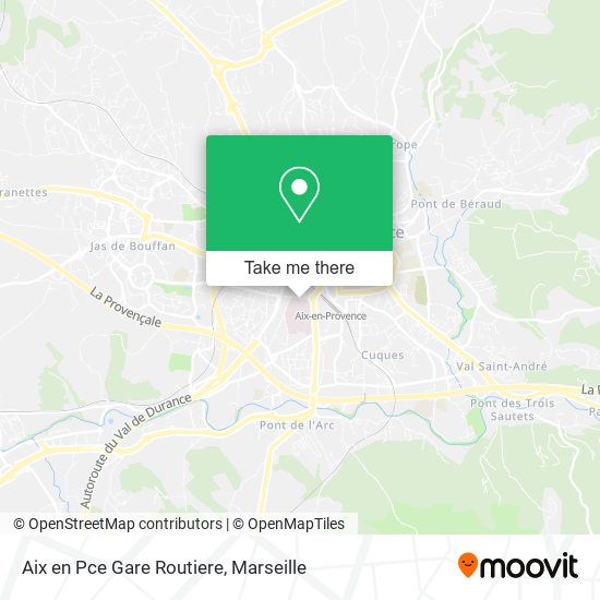 Aix en Pce Gare Routiere map