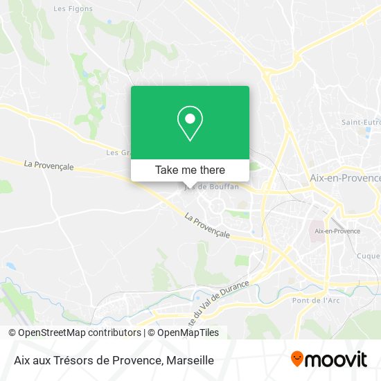 Mapa Aix aux Trésors de Provence