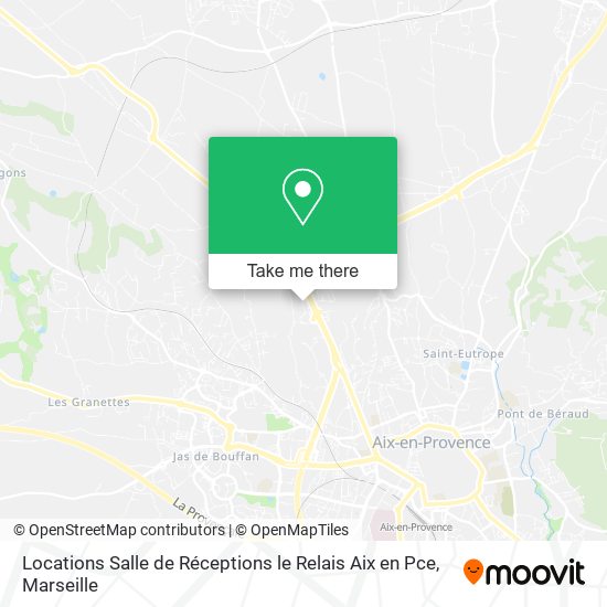 Locations Salle de Réceptions le Relais Aix en Pce map