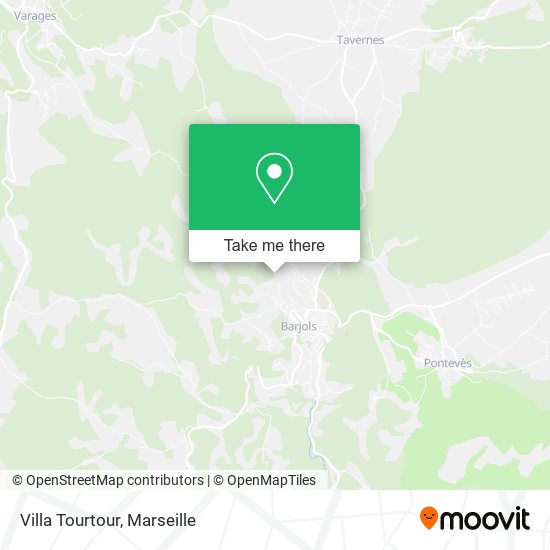 Villa Tourtour map