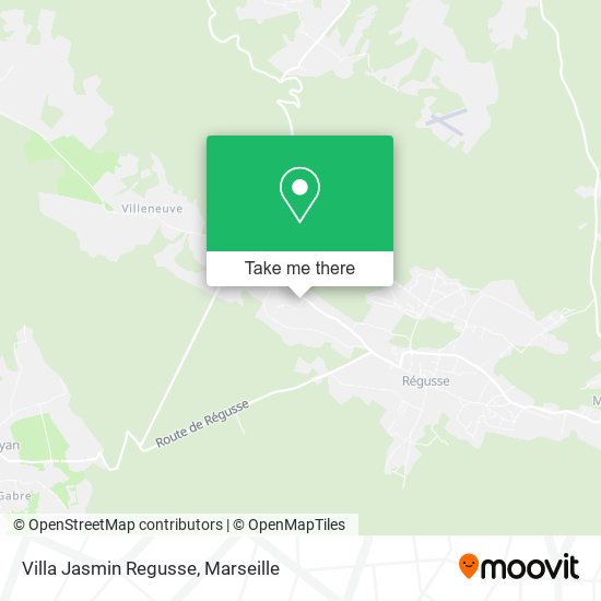 Villa Jasmin Regusse map