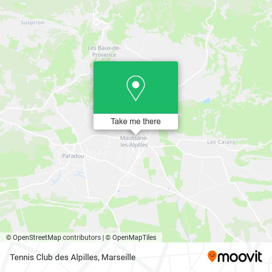 Mapa Tennis Club des Alpilles