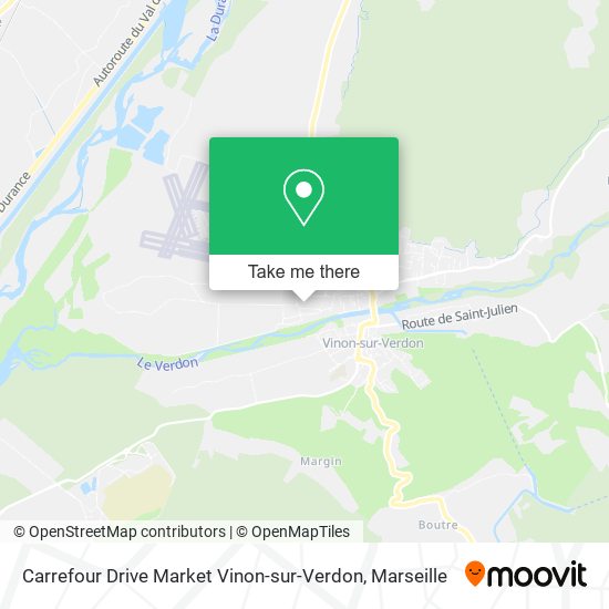 Carrefour Drive Market Vinon-sur-Verdon map