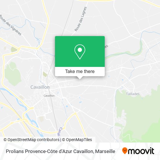 Prolians Provence-Côte d'Azur Cavaillon map