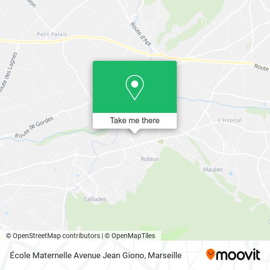 Mapa École Maternelle Avenue Jean Giono