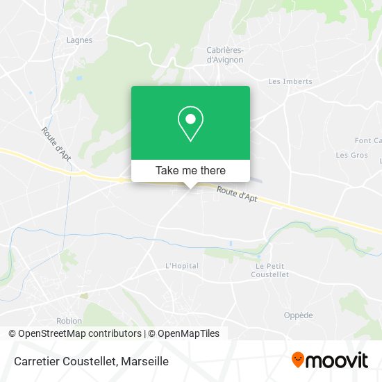 Carretier Coustellet map