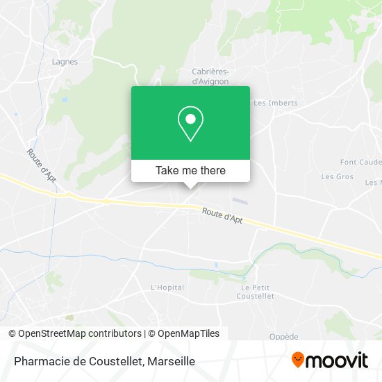 Mapa Pharmacie de Coustellet