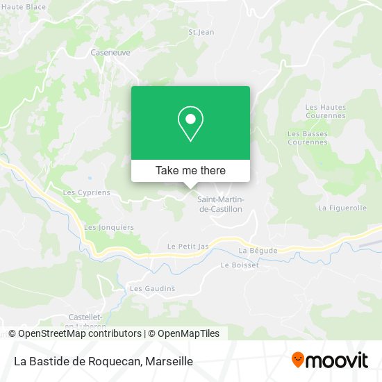 La Bastide de Roquecan map