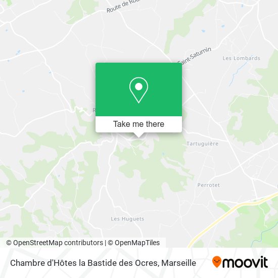 Chambre d'Hôtes la Bastide des Ocres map