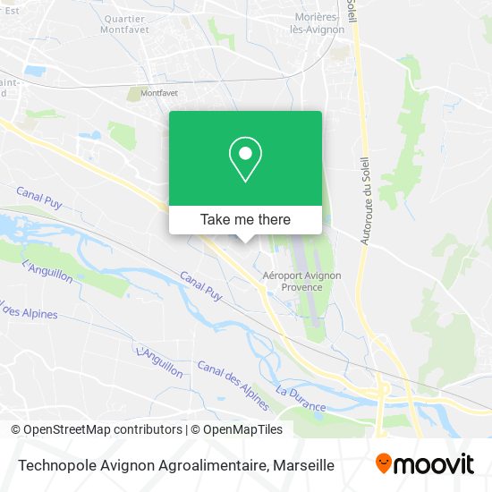 Technopole Avignon Agroalimentaire map