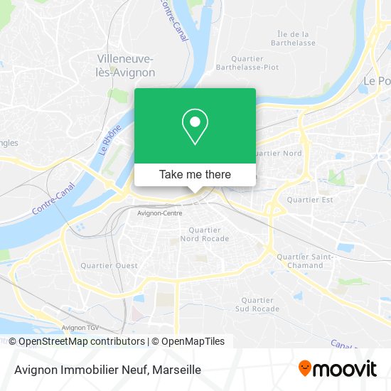 Avignon Immobilier Neuf map