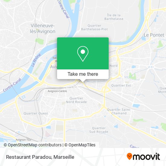 Restaurant Paradou map
